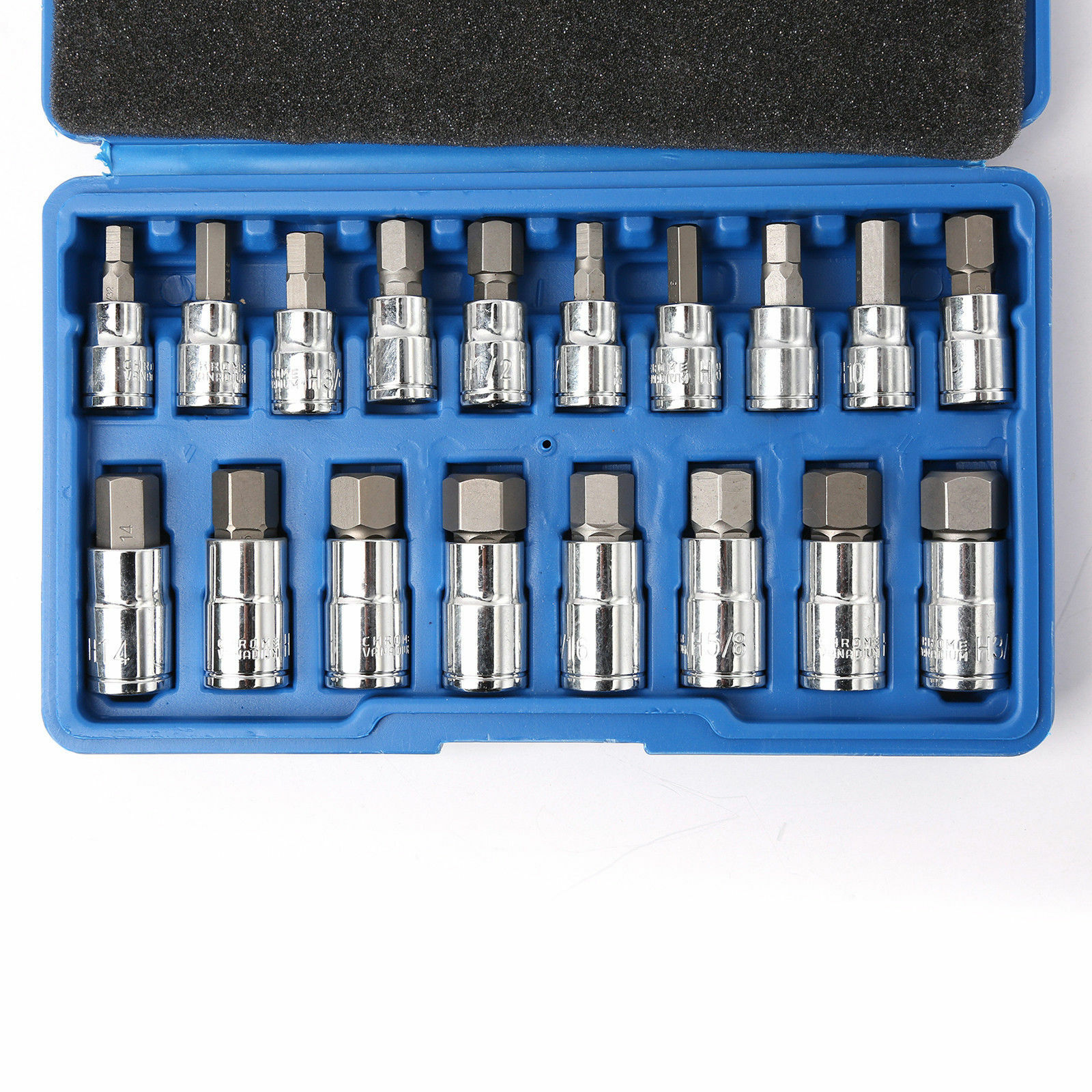 Master Hex Bit Set | 32pc SAE & Metric Socket Set Standard Allen 1/4″ 3/8″ 1/2″