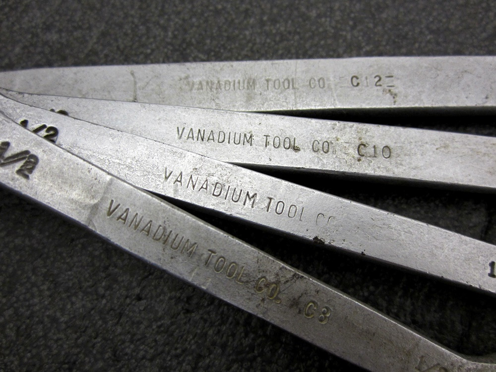 Vintage Vanadium Tool Company SAE Combination Wrenches Made in USA
