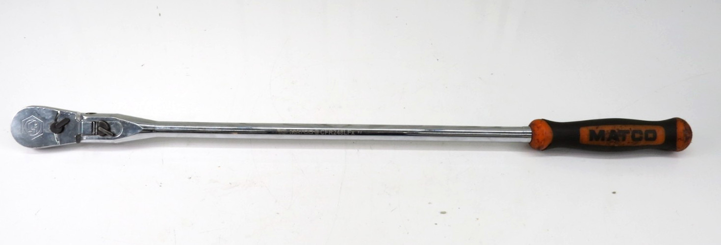 Matco Tools CFR248LFx 1/2″ Drive Locking Flex Ratchet 27.5″ Long Orange Handle