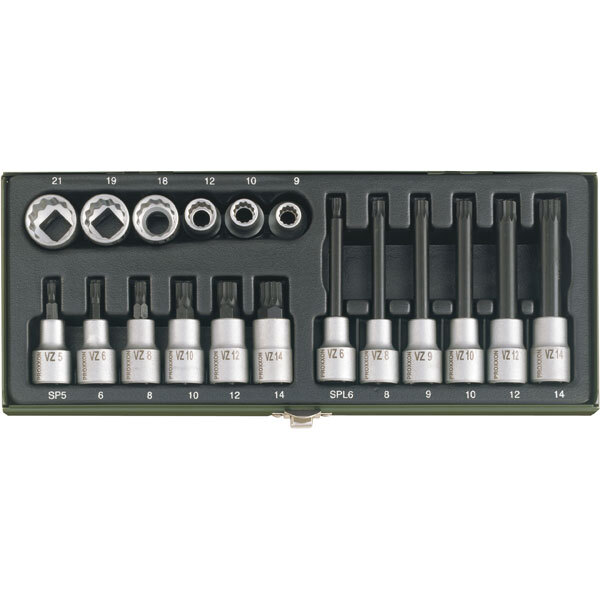 Proxxon Industrial 23296 Special Set For XZN Multi-Toothed Screws – 18 Piece