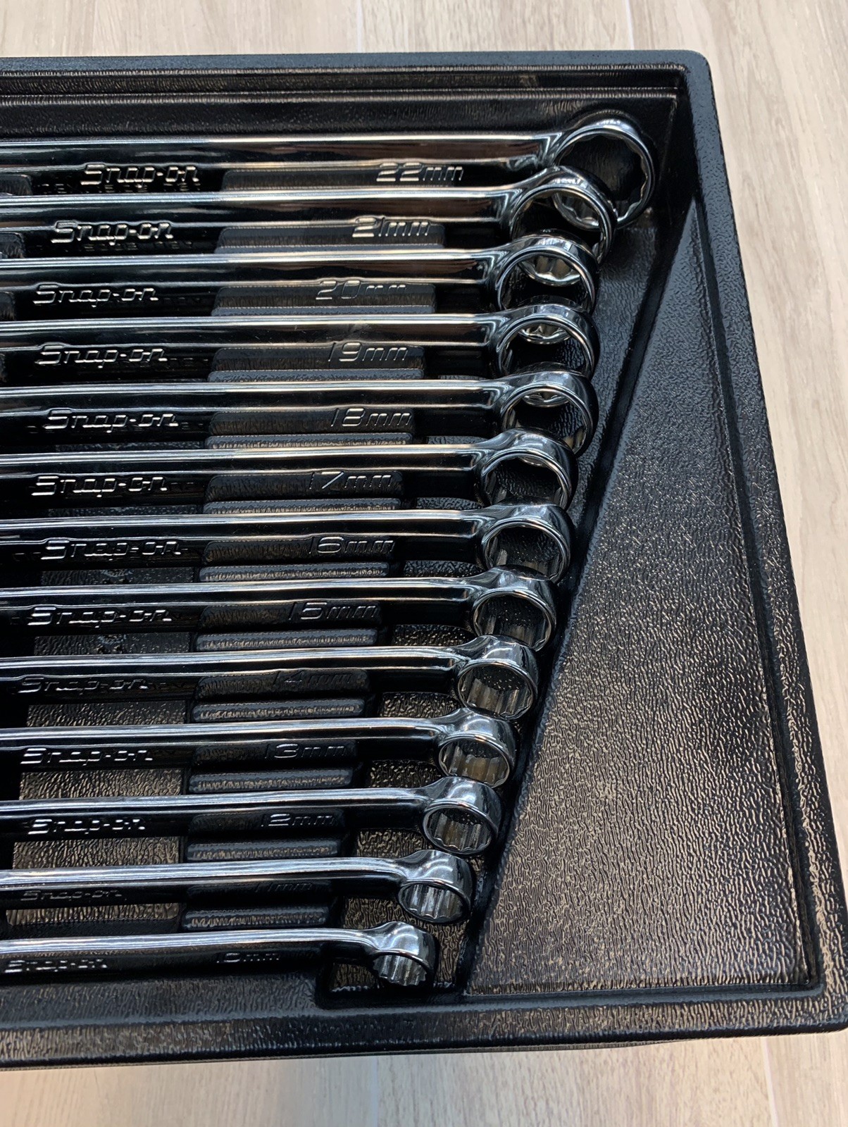 Snap-On OEXM713B 13pc 12 Pt Metric Flex Drive Combination Wrench Set 10-22mm