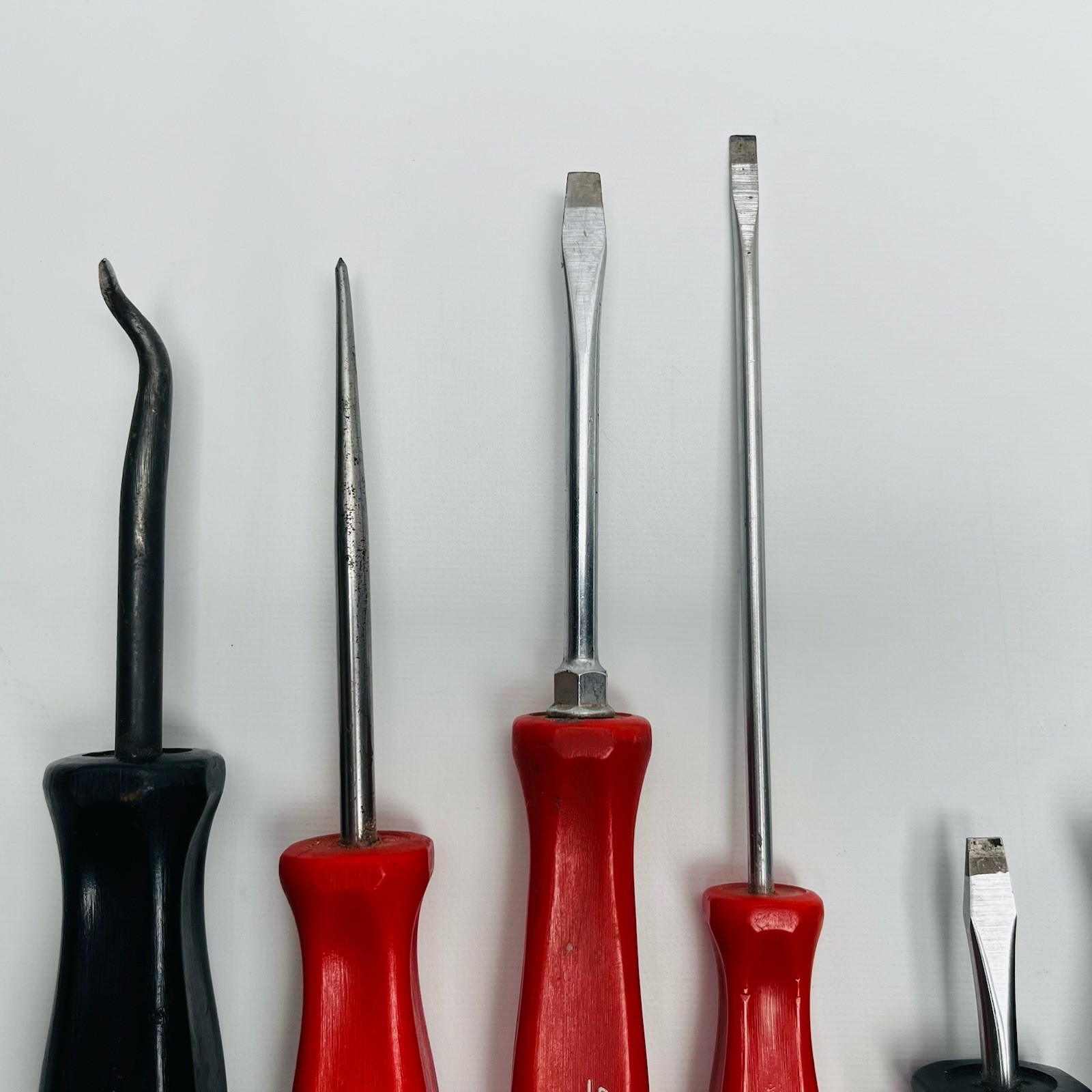 Snap On Lot Of 10 Tools, Screwdrivers, Cotter Pin Puller & Scratch awl