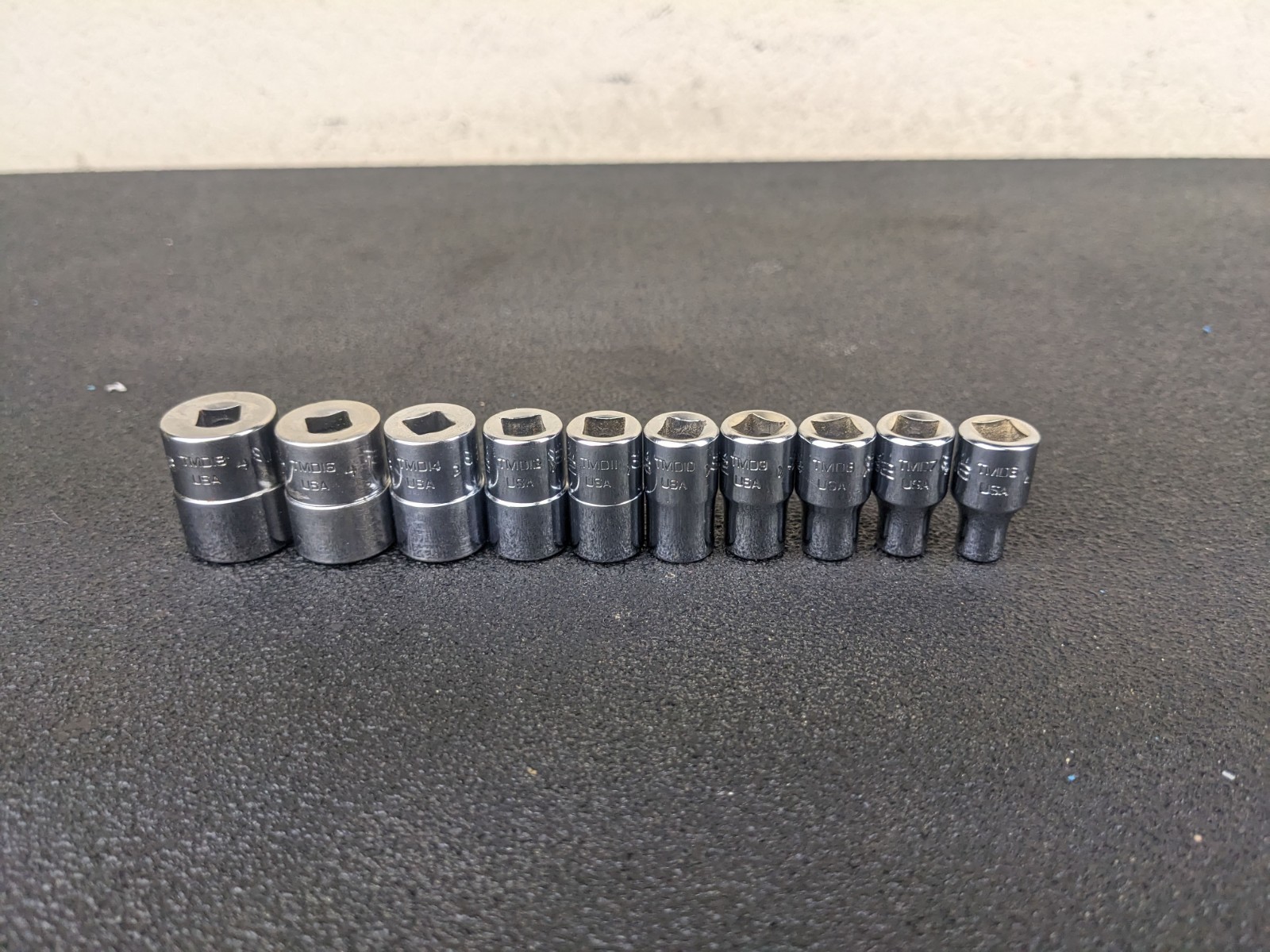 #bp484 Snap-on Tools 110TMDY USA 10pc 1/4″ Drive SAE Shallow 12pt Socket Set