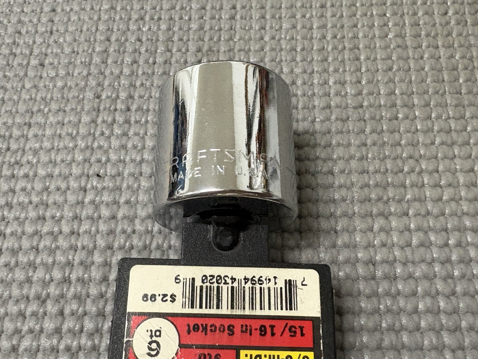 NOS Sears Craftsman USA 3/8” Drive 15/16” Socket 6 Point 43020 GK Rare Size 6pt