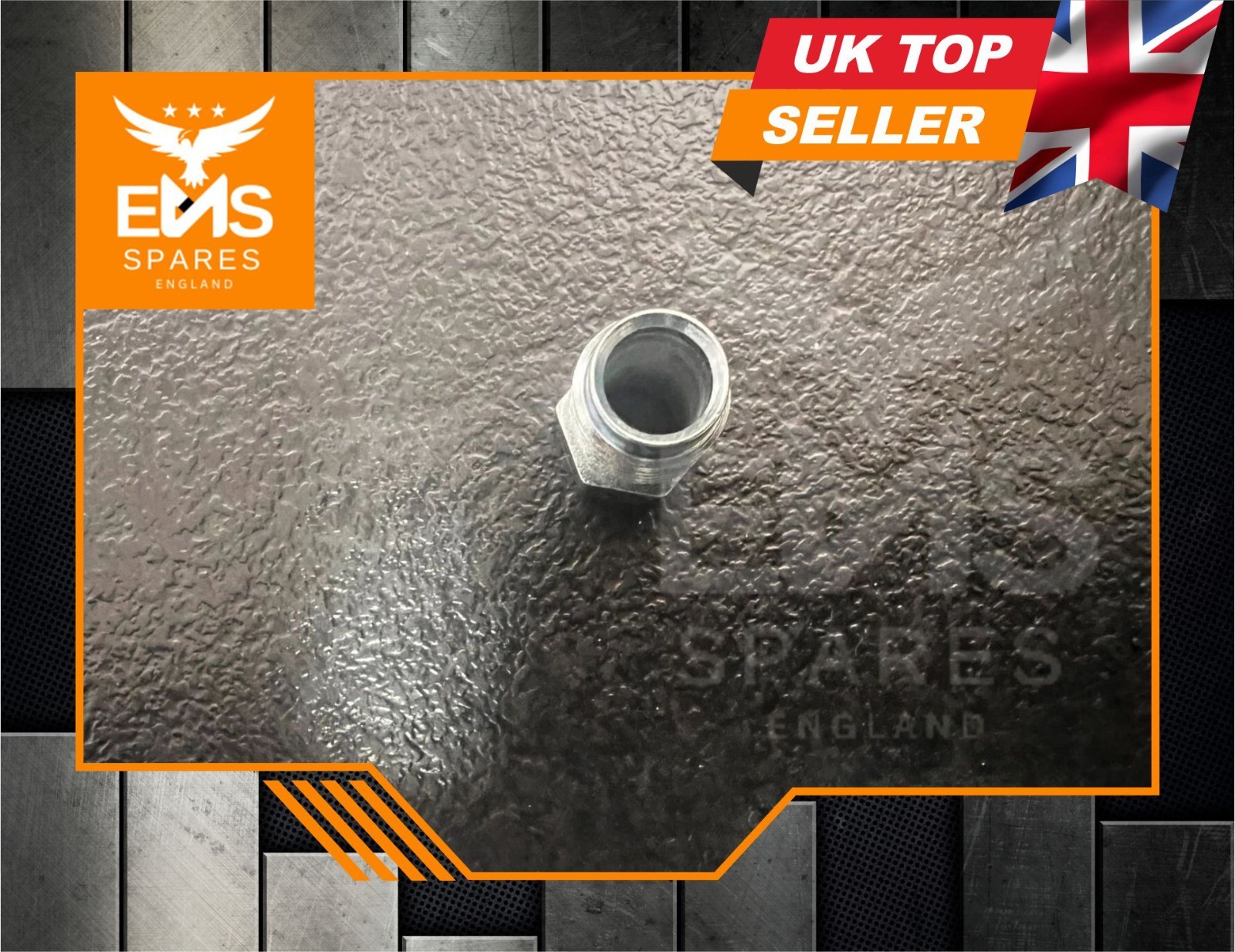 Brake Pipe Male Union Fittings 1/2″ x 20 UNF for 5/16″ Pipe Thread Steel – 10x