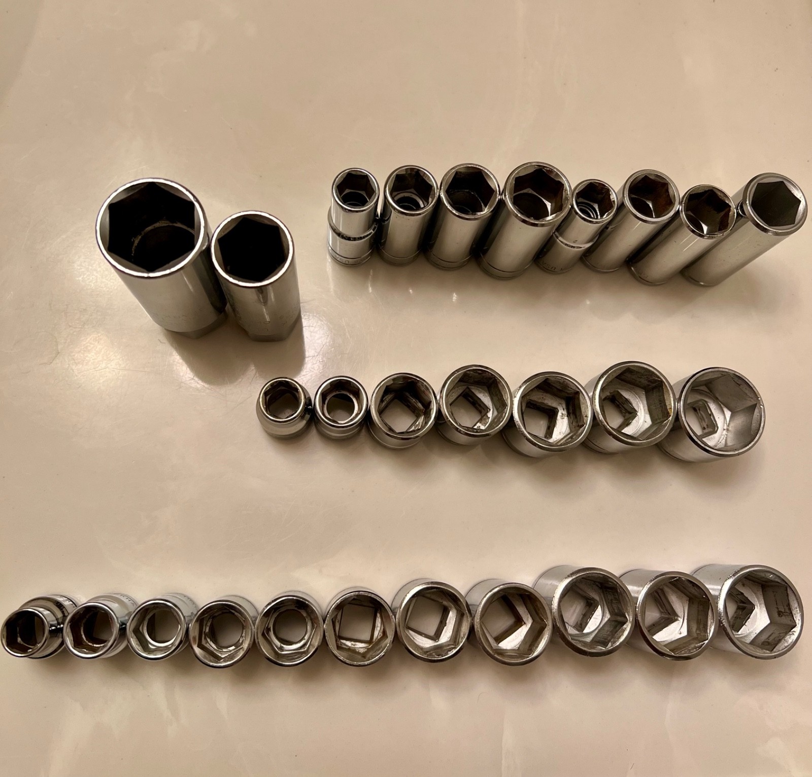 Vintage Blackhawk 28pc 3/8″ Drive Socket Set Metric & SAE USA made