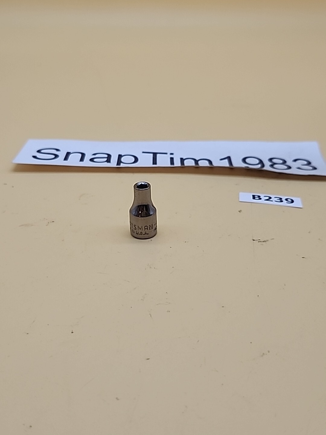 Craftsman Vintage NEW 5/32″ 6 Point 1/4″ Drive Shallow Socket G2-43481 USA