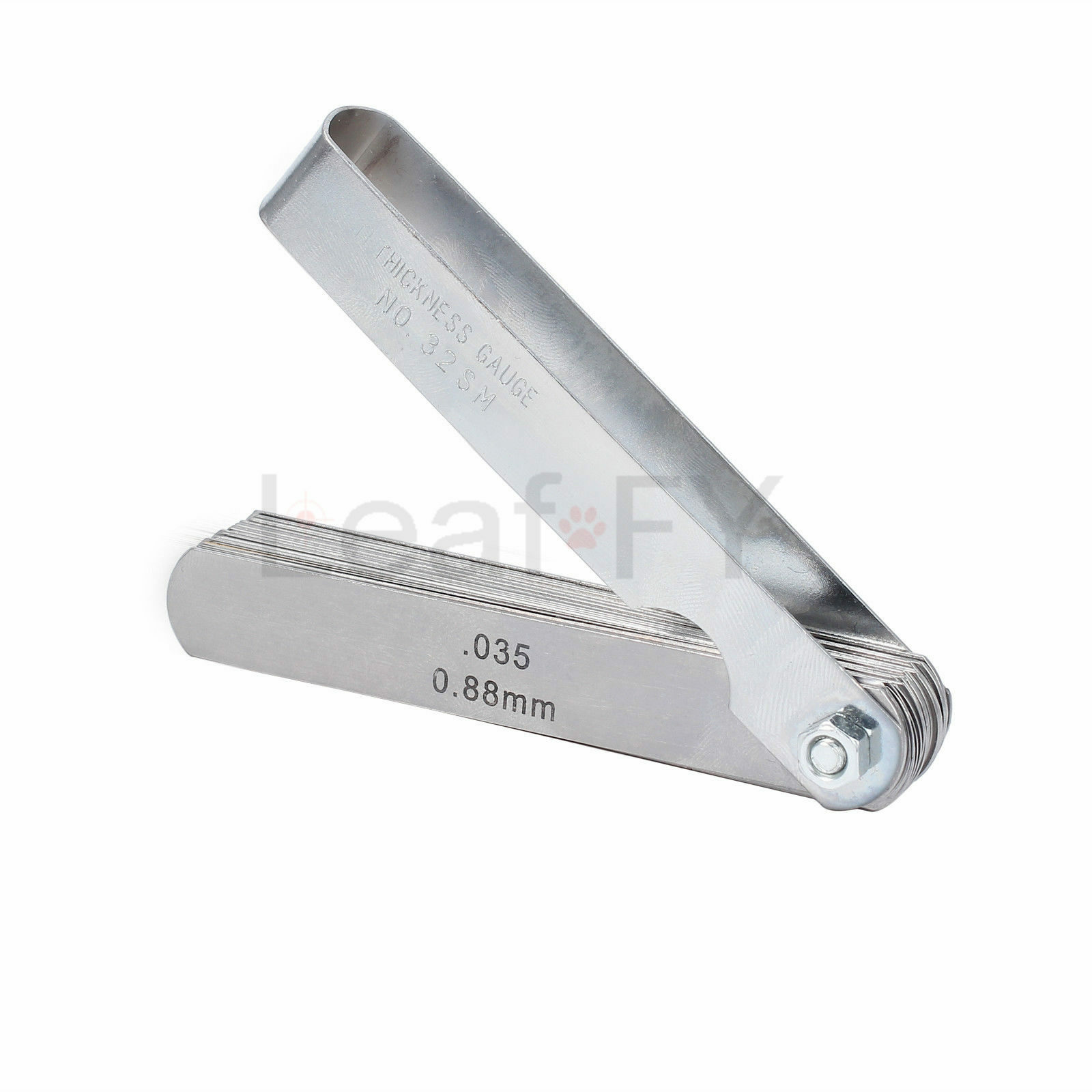 32 Blades Steel Feeler Gauge Dual Marked Metric and Imperial Gap Measuring