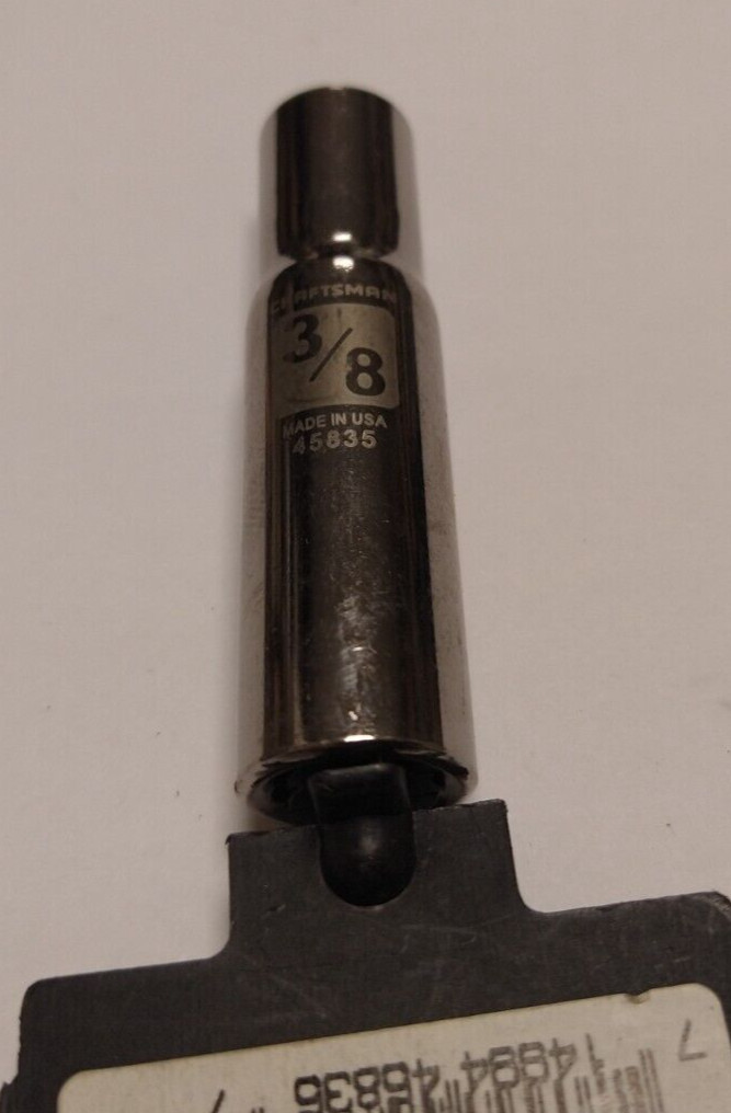 Craftsman 3/8″ Drive 3/8″ 6 Pt Deep Socket SAE Easy Read 45835 USA NOS