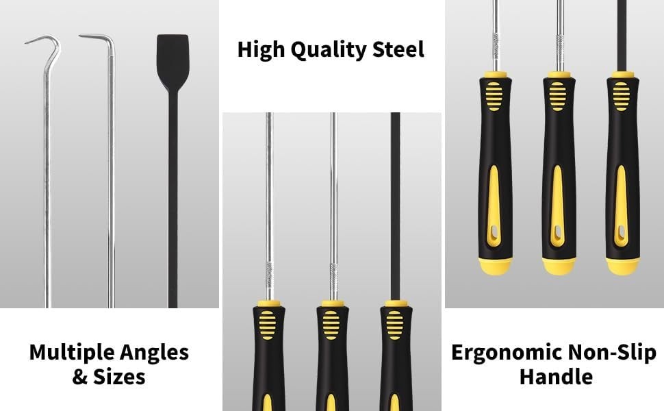 PCS Hook and Pick Tool Set with Scraper- Automotive Pick Set with Metal Pick …