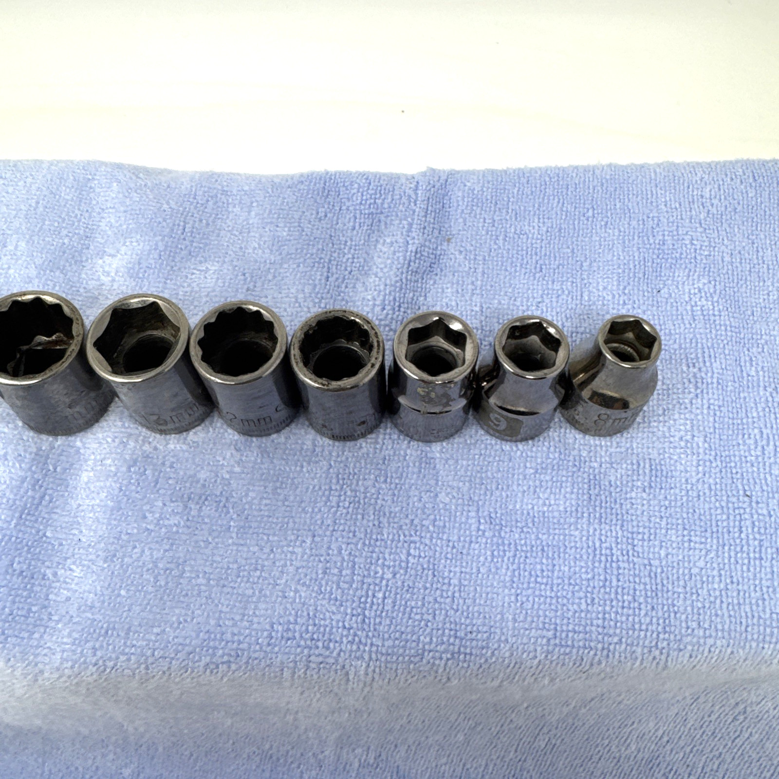 Craftsman Socket Set 3/8” Drive 8mm-19mm 6pt and 12pt lot of 12