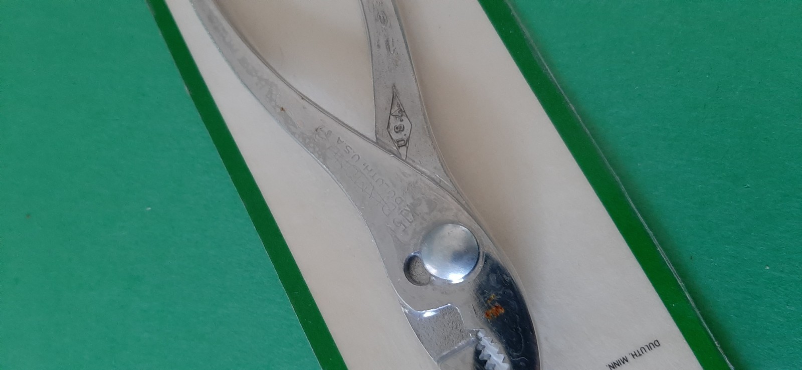 NOS Diamond Horseshoe 5″ Regular Nose w/ Cutter Slip Joint Pliers K15 K15H READ