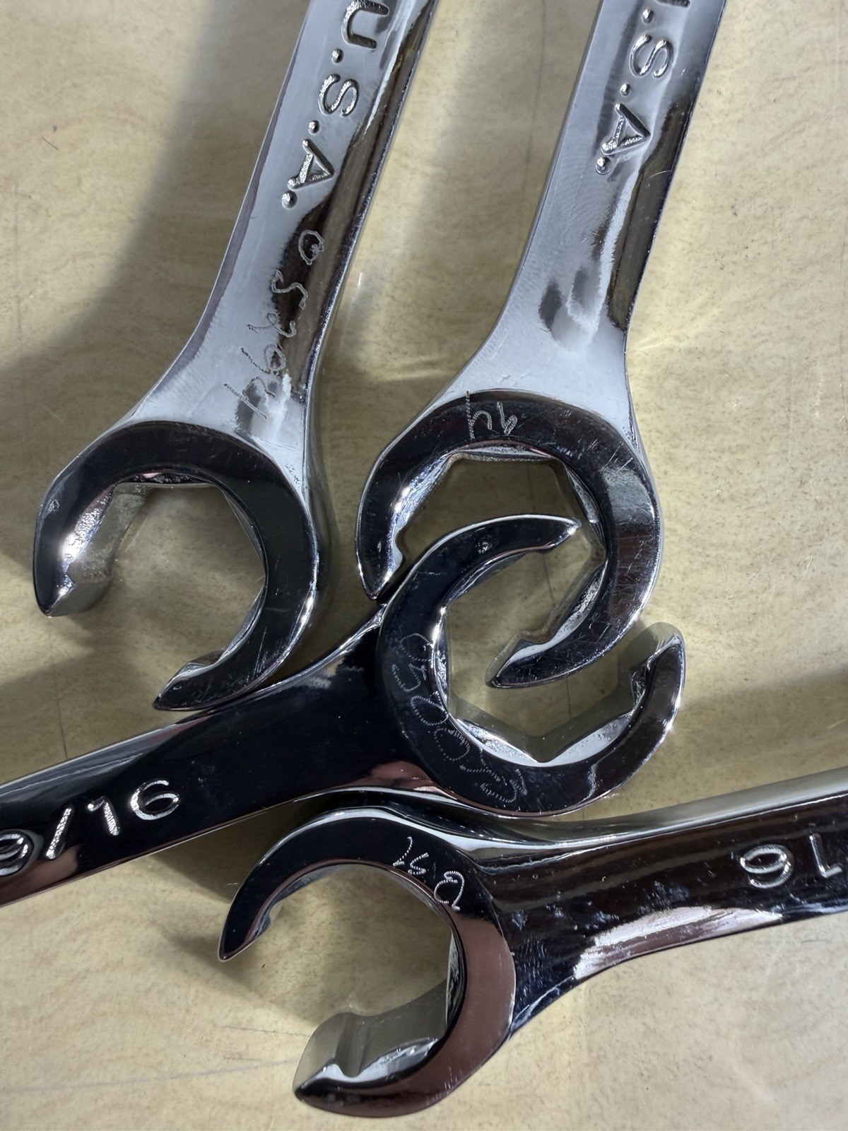 5 pieces – SK Wrench Lot 1/2 9/16 F1618 USA Flare Nut