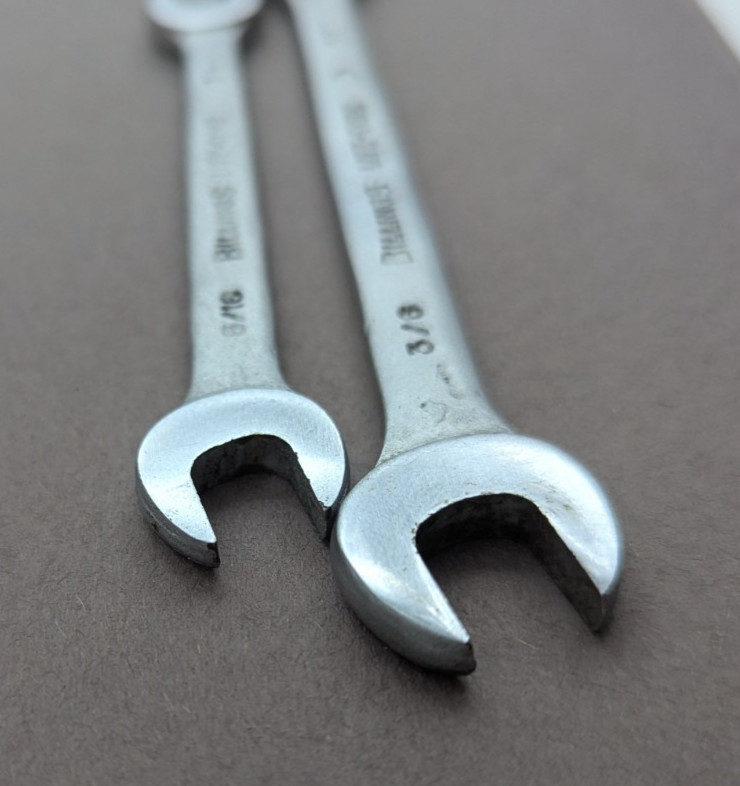 Billings No. L1020 (5/16 1/4) & L1721 (3/8 5/16) Open End Wrench Lot of 2