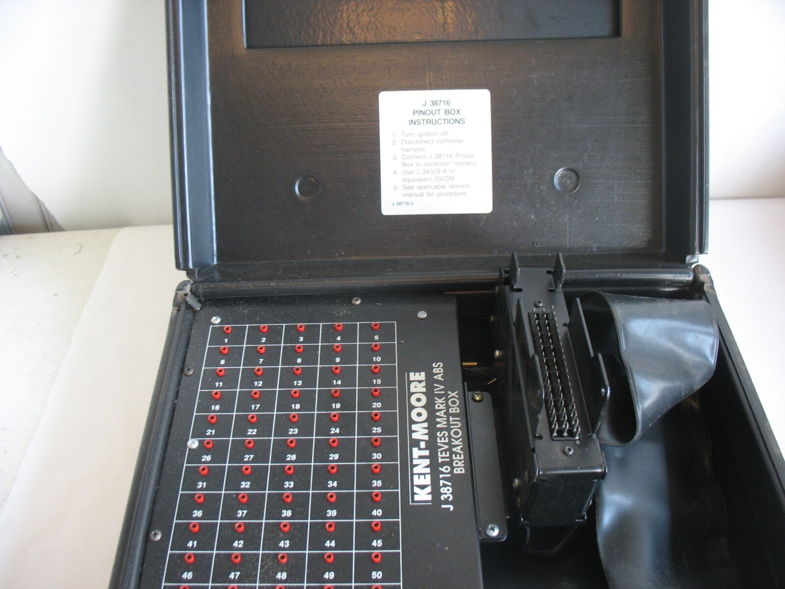 Used Untested Kent-Moore Teves Mark IV ABS Breakout Box J 38716