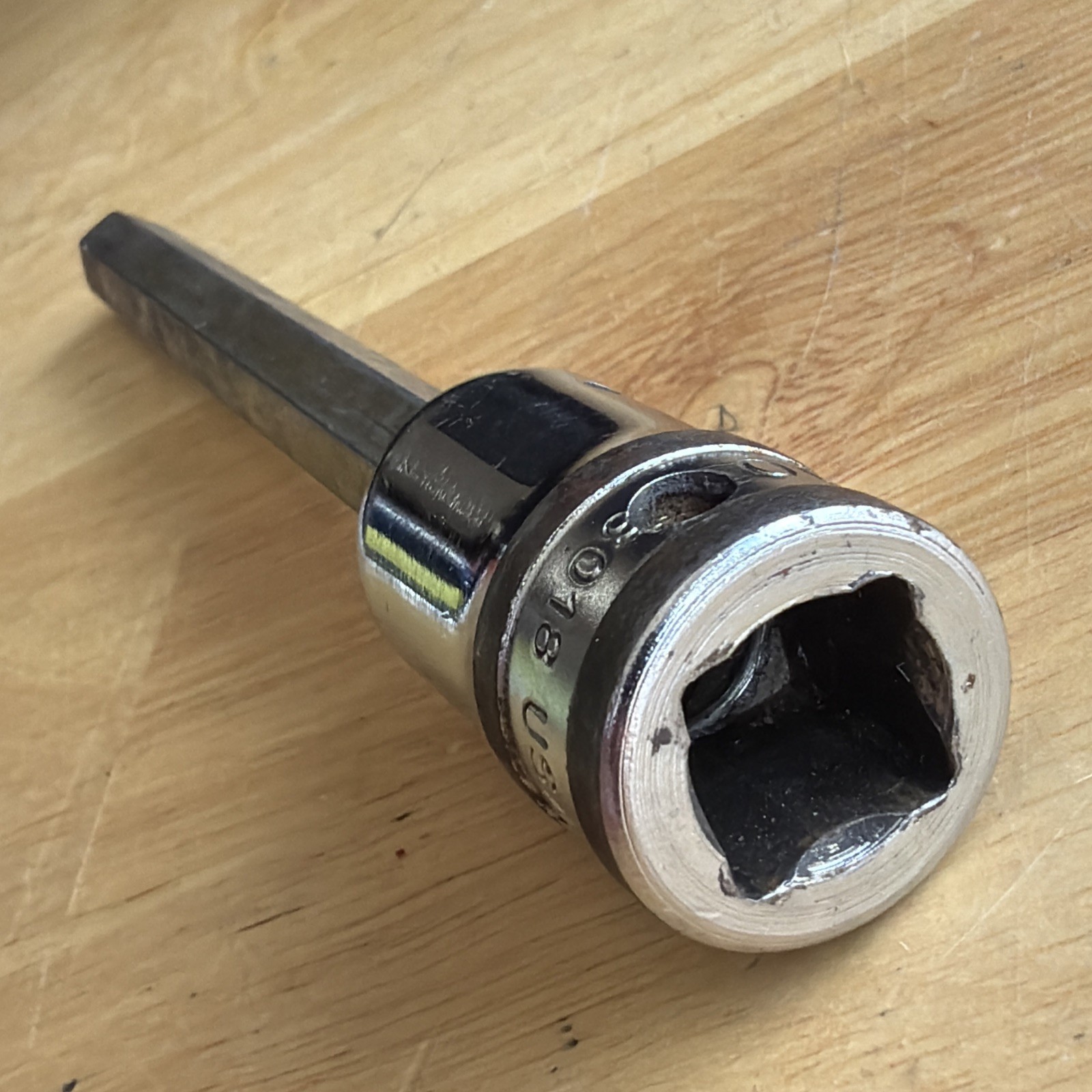 Snap On Tools 10mm Long Hex Bit Driver Socket 1/2″ Drive S6018 Vtg USA