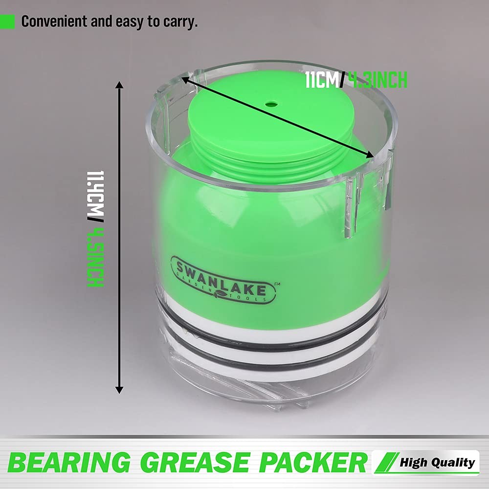 SWANLAKE GARDEN TOOLS Premium Bearing Packer Kit, 4.3*4.3*5.1inches, Green
