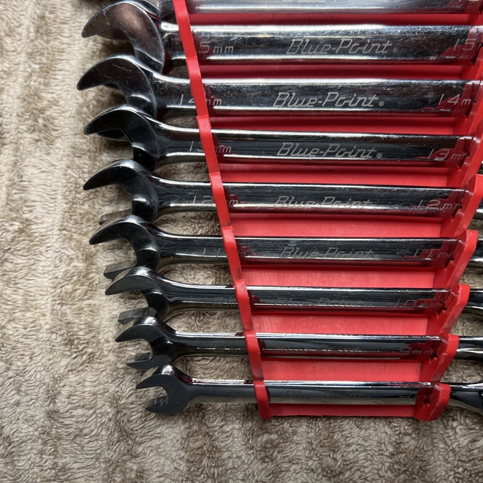 Blue Point BOERM712 11pc Metric Ratcheting Reversible Wrench Set 8-19mm *READ*
