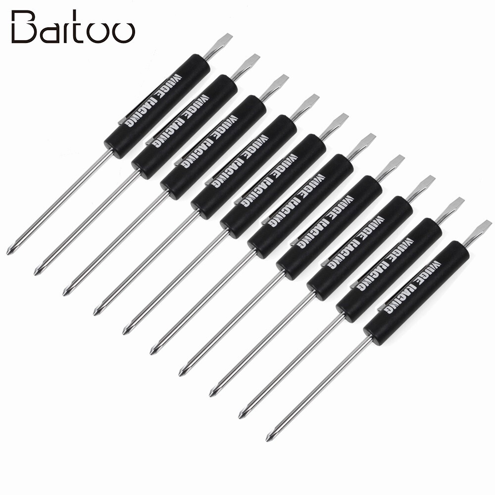 Mini Pocket Screwdriver Flat Tip w/ Magnet and Clip Phillips Slotted Flat 10PCS
