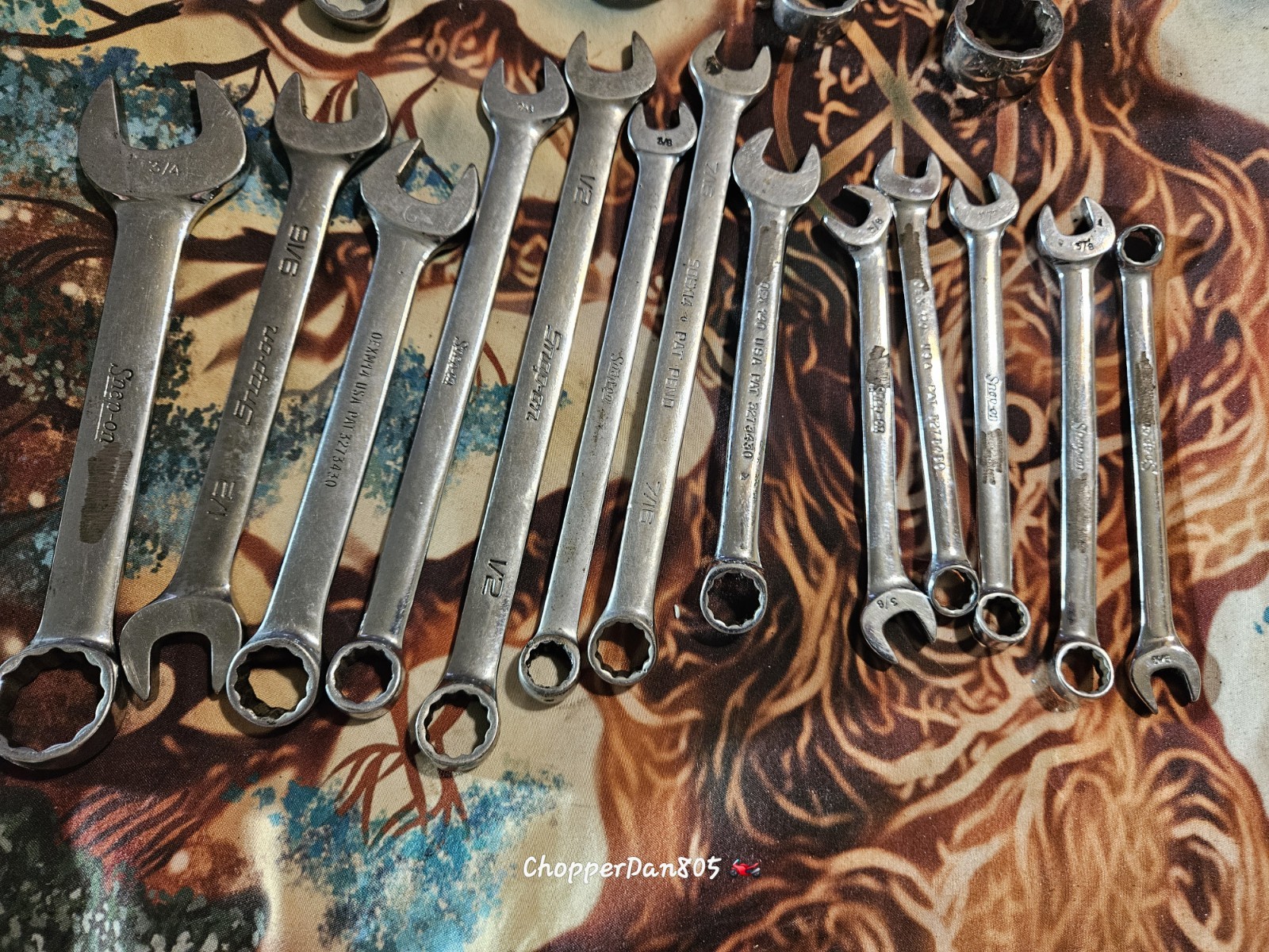 35 Pc. Snap-on Wrench Lot SAE & Metric 🔧 Half-Moon Obstruction, Open, Combos 🧰