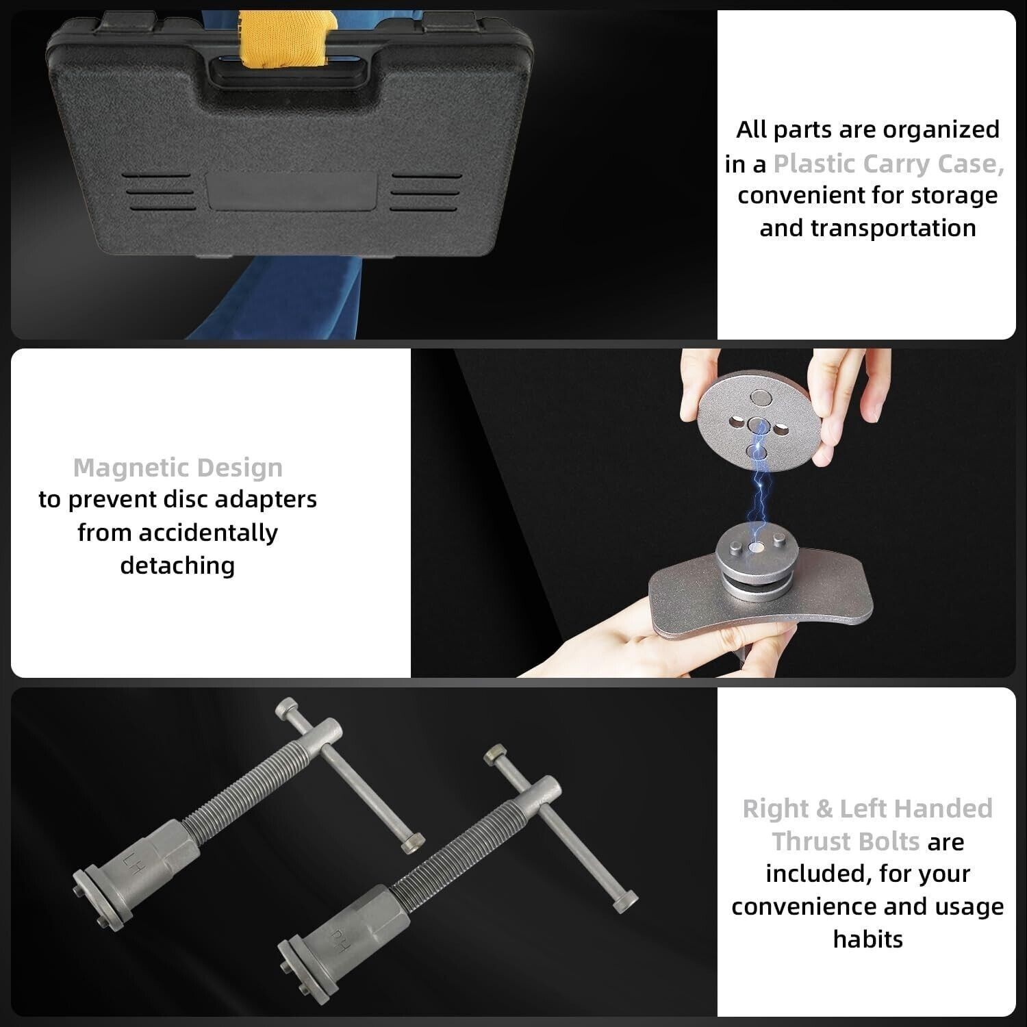 8MILELAKE 24Pack Heavy Duty Car Disc Brake Caliper Compressor Wind Back Tool Kit