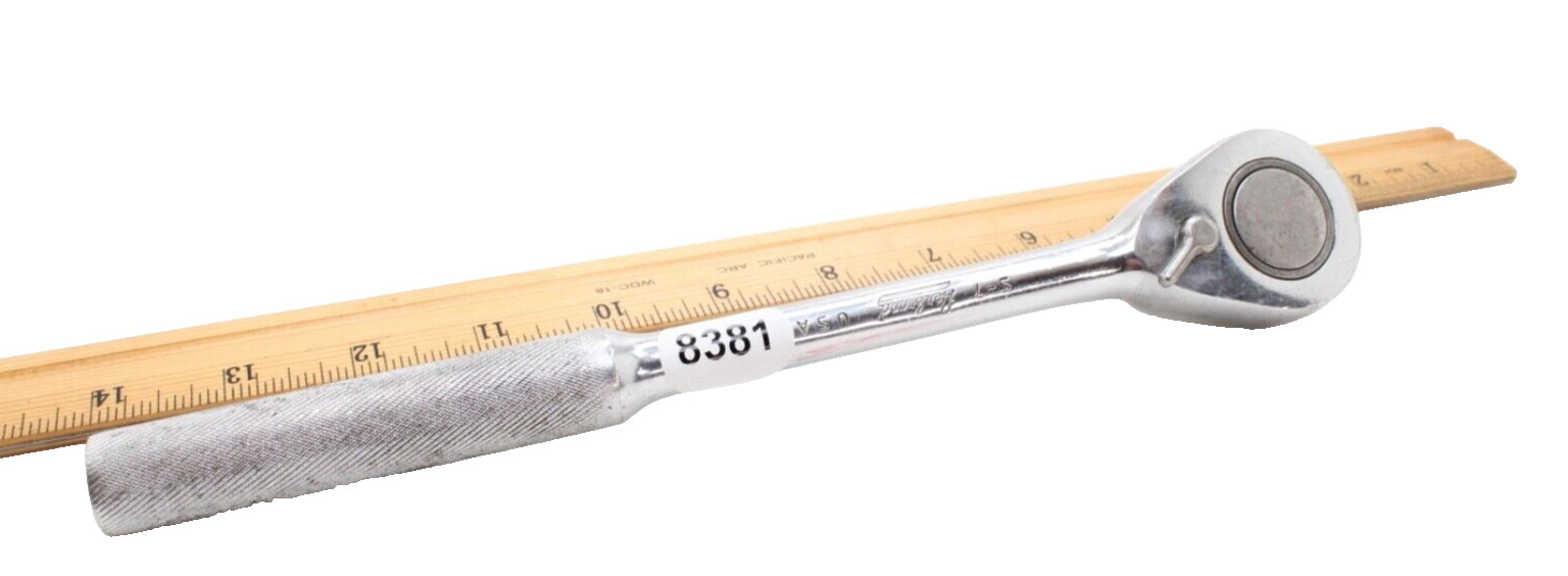 Herbrand S-7 1/2″ Drive 10″ Long Chrome Knurled Handle Ratchet USA