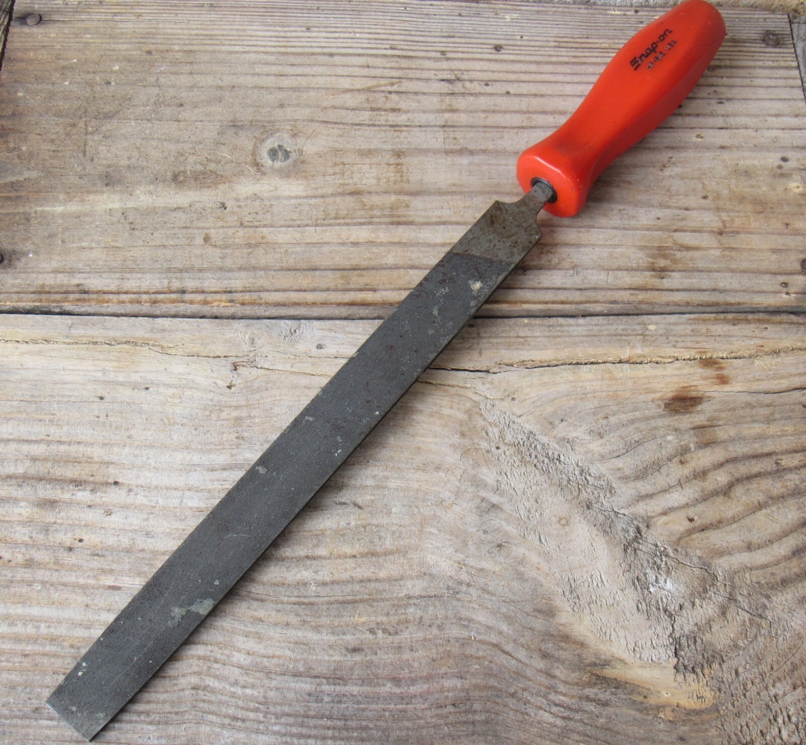 SNAP ON HF616 RED HARD HANDLE LARGE FLAT FILE HF-616 NICE USED CONDITION