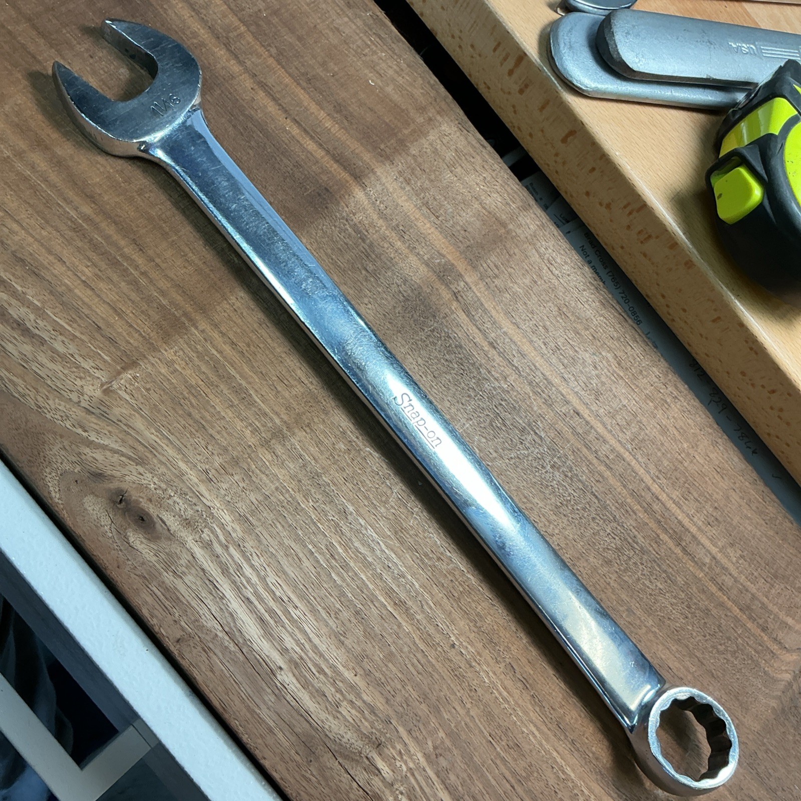 Snap On 1 1/16” Standard Combination Wrench OEX34 15” Long “ FREE SHIPPING”