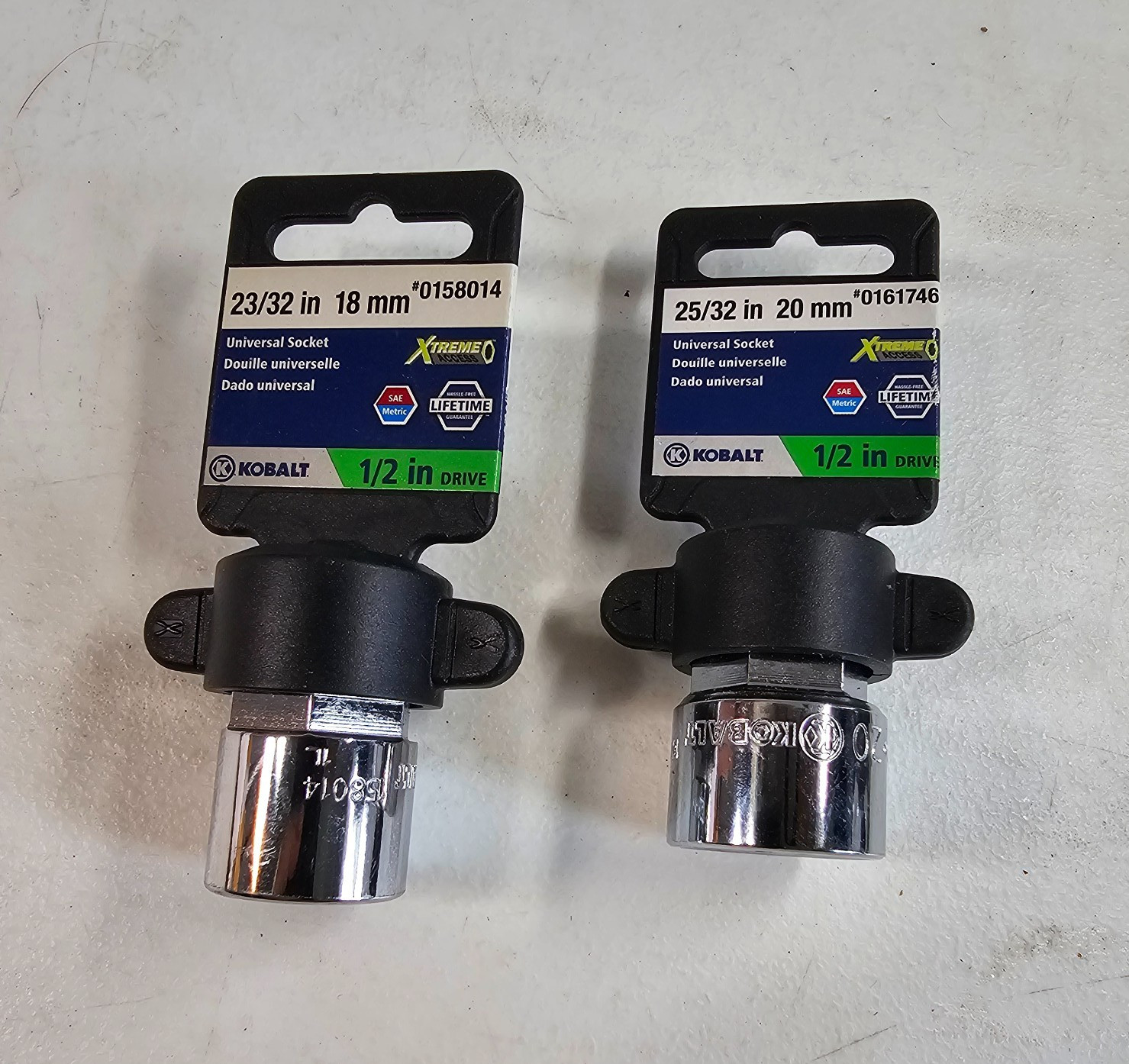 Kobalt 9 Pieces 7 1/2″ Drive Sockets 12-Point Universal SAE Metric 2 Extensions