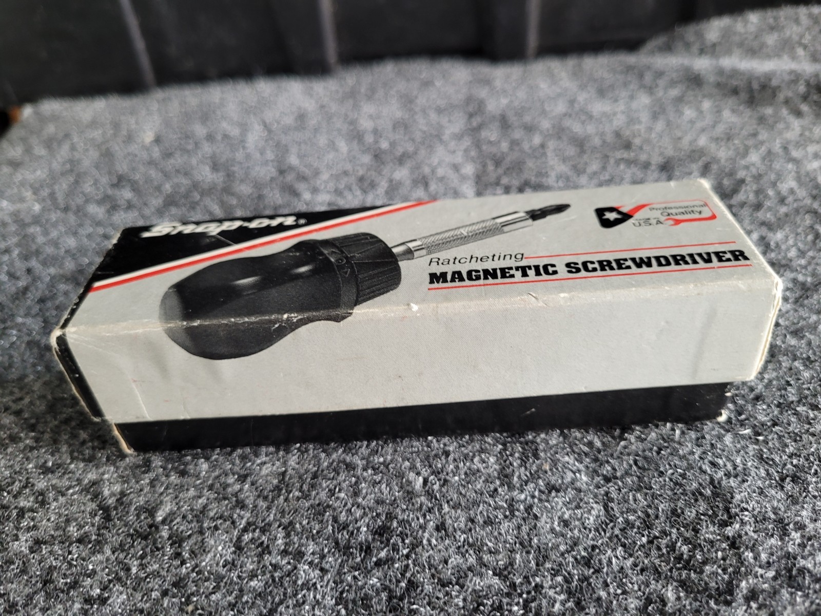 Snap-on Black Stubby Hard Handle Ratcheting Screwdriver SSDMR1A Older Box