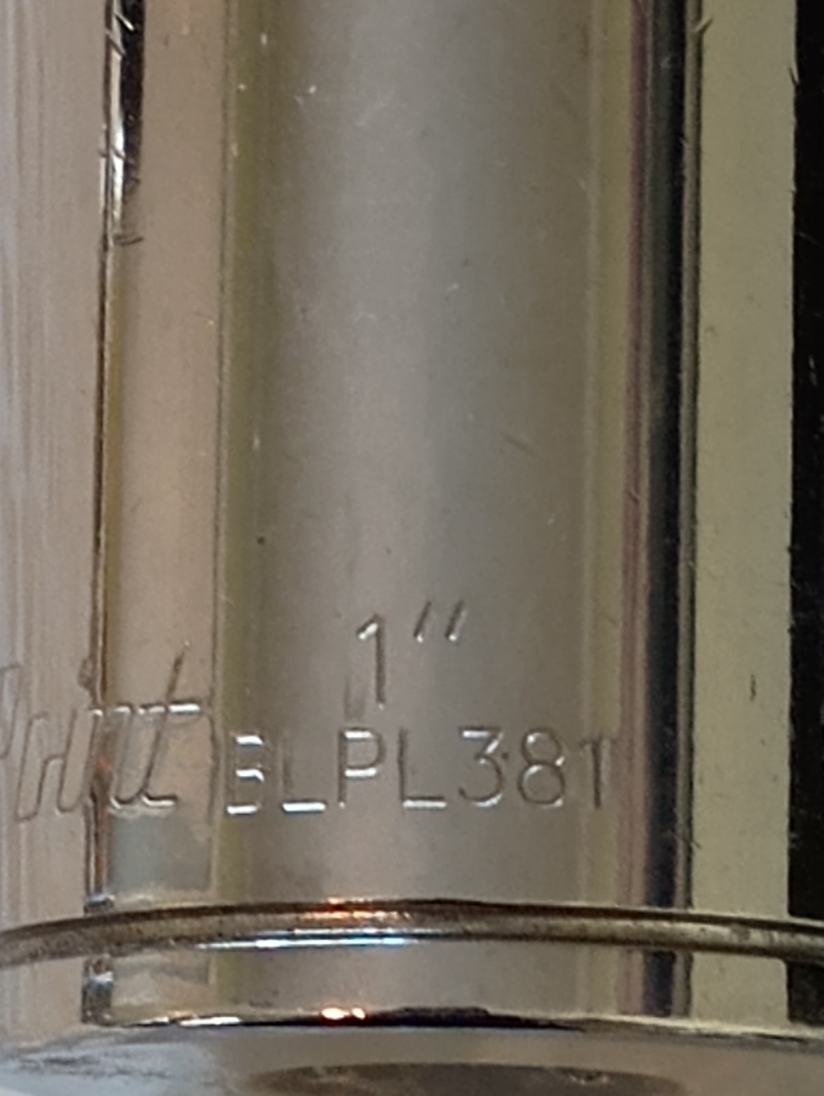 BLUE POINT TOOLS BLPL381, 3/8″ DRIVE, 1″ SOCKET, 2.5″ DEEP/HIGH, 12 PT *NOS*