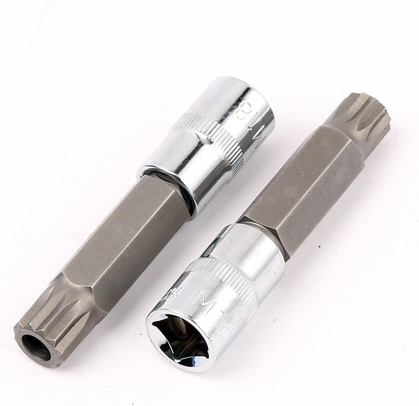 10PCS XZN Triple Square Socket Kit Spline Bit Socket Set Tamper-Proof 4-Inch L