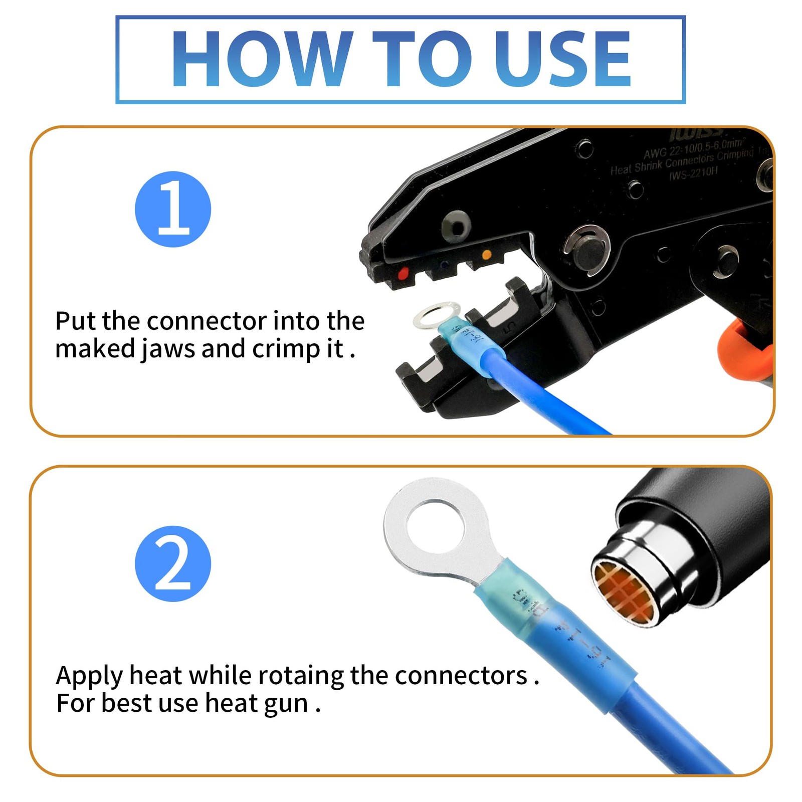 Heat Shrink Wire Connectors, Electrical Kit, 90 Piece, for Marine Automotive Verdra…