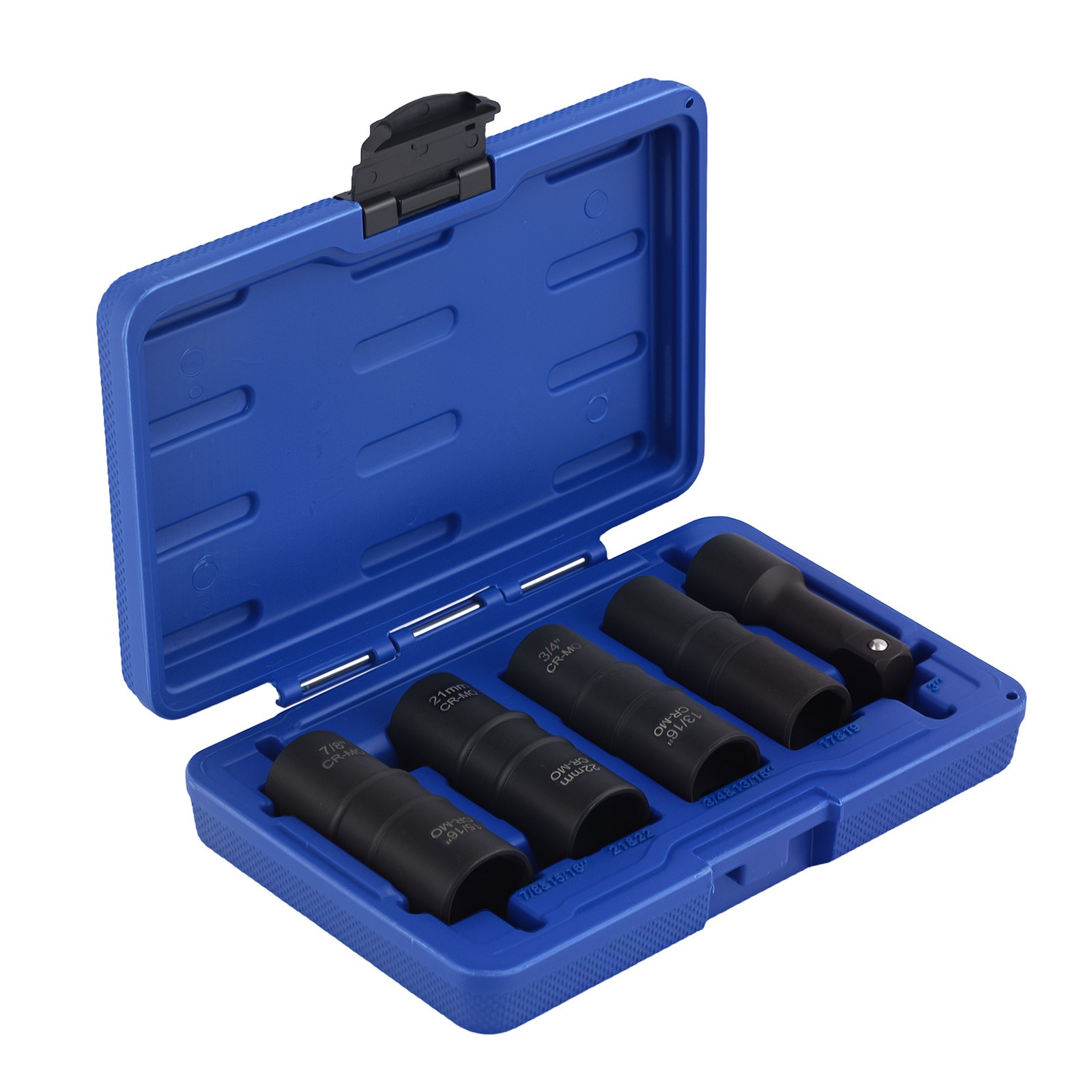 1/2″ Drive Flip Socket 5PC Impact Set 17-22mm 3/4″ 7/8″ 13/16″ 15/16″ Bar