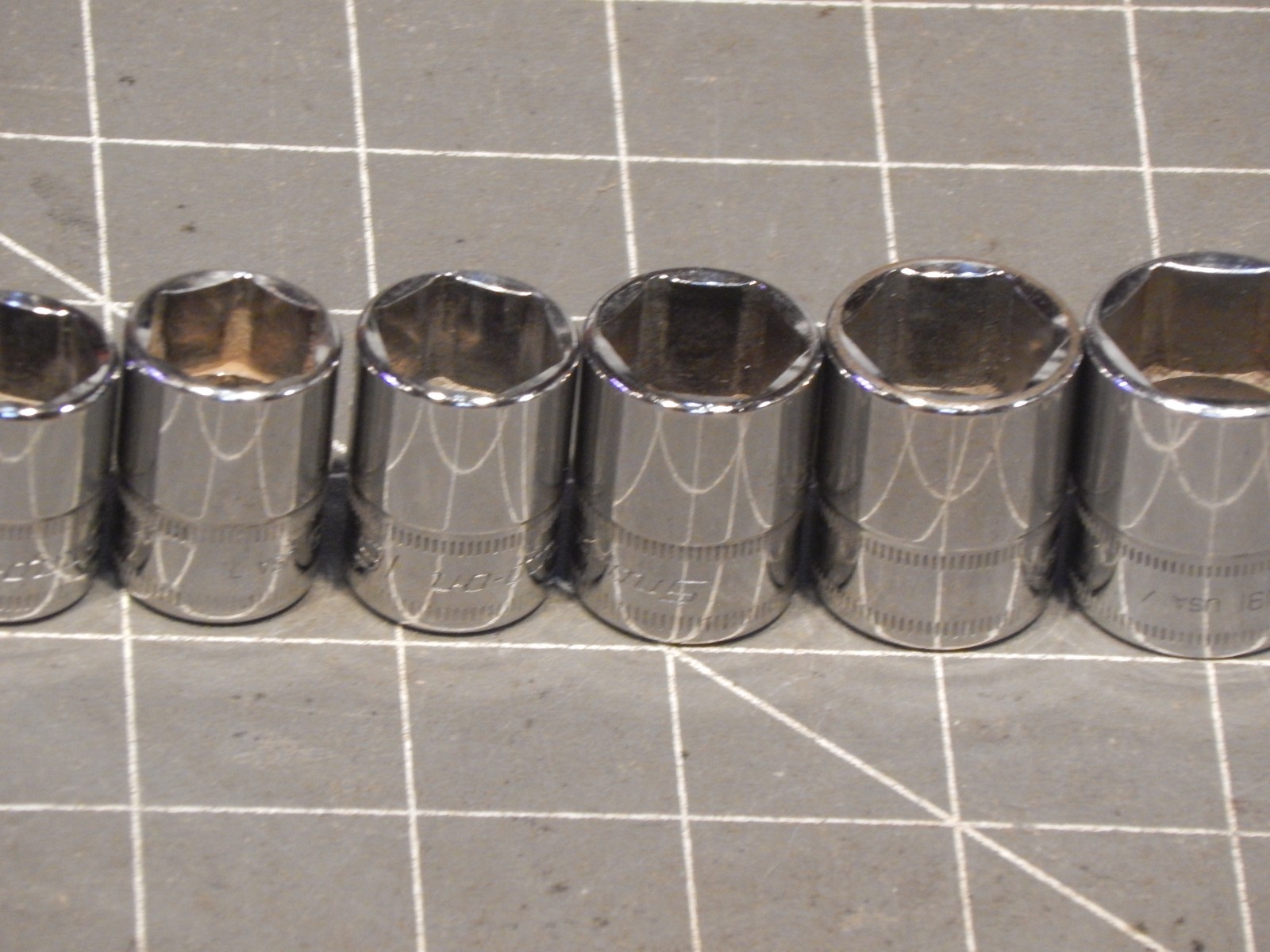 Snap On 11 OF 12Pc Metric 3/8 Drive Shallow Socket Set 8MM 19MM 6Pt NO 9MM Tray
