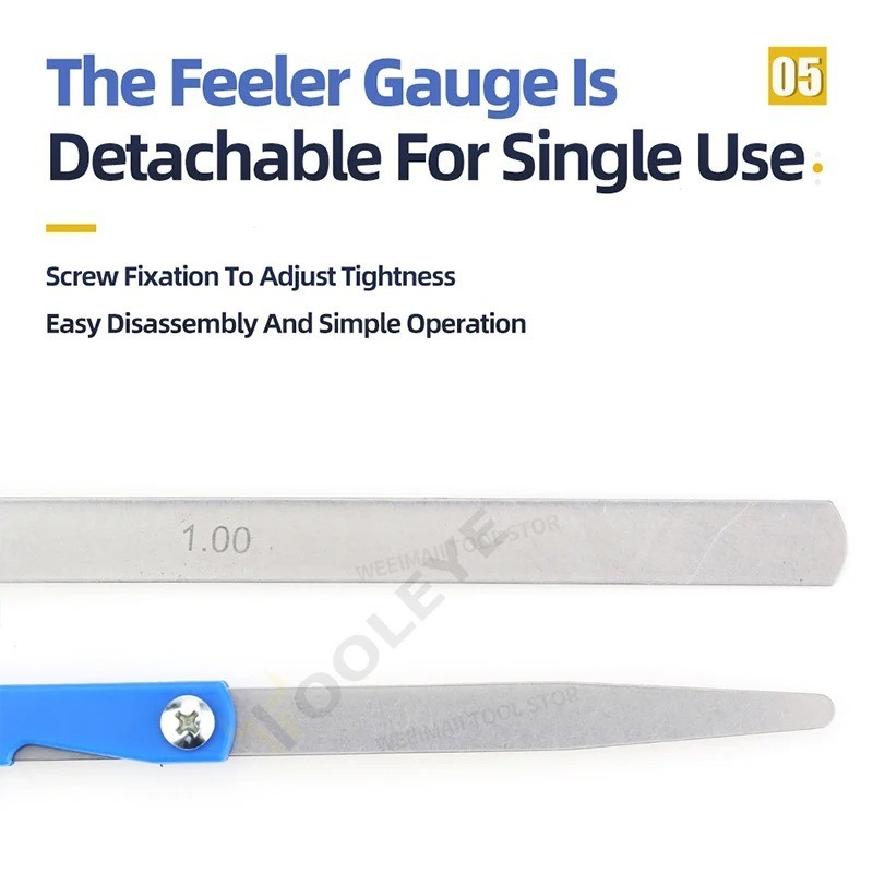 100B17 Feeler Gauge Set 0.02–1mm Metric Valve Spark Plug Gap Tool