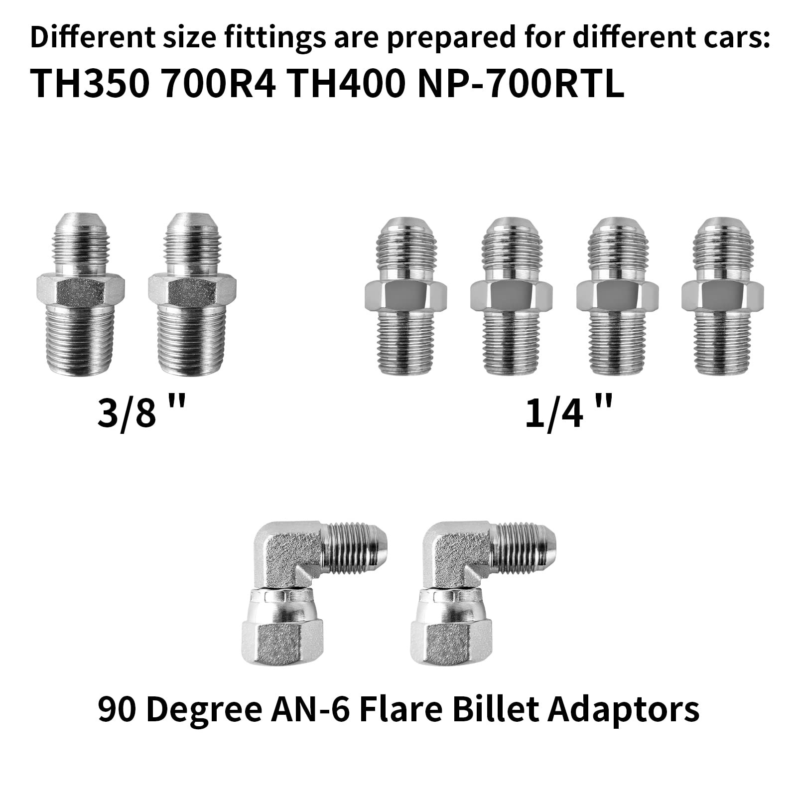 MuHize TH350 Transmission Cooler Lines – Upgraded 6AN 52 52 inches, Black