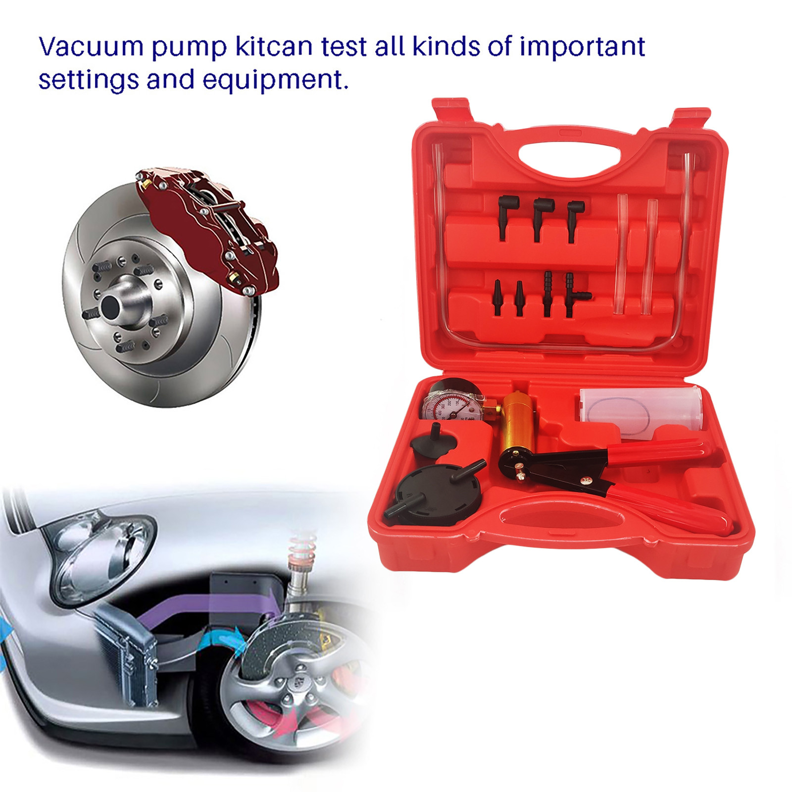 Vacuum Pump Car Brake Clutch Bleeder Tester Motorcycle Bleeding Hand Pump Tool