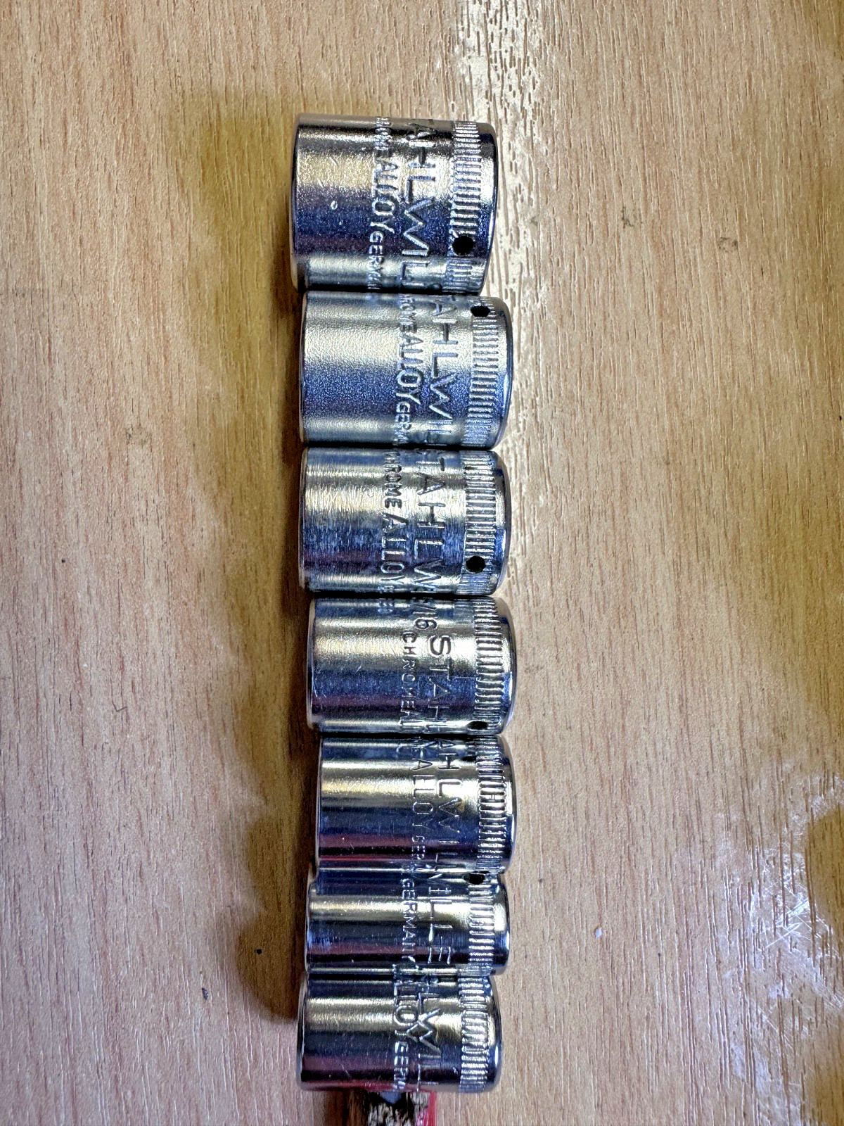 Stahlwille Imperial Sockets 7 x 1/2 inch drive 7 x 1/4 inch drive