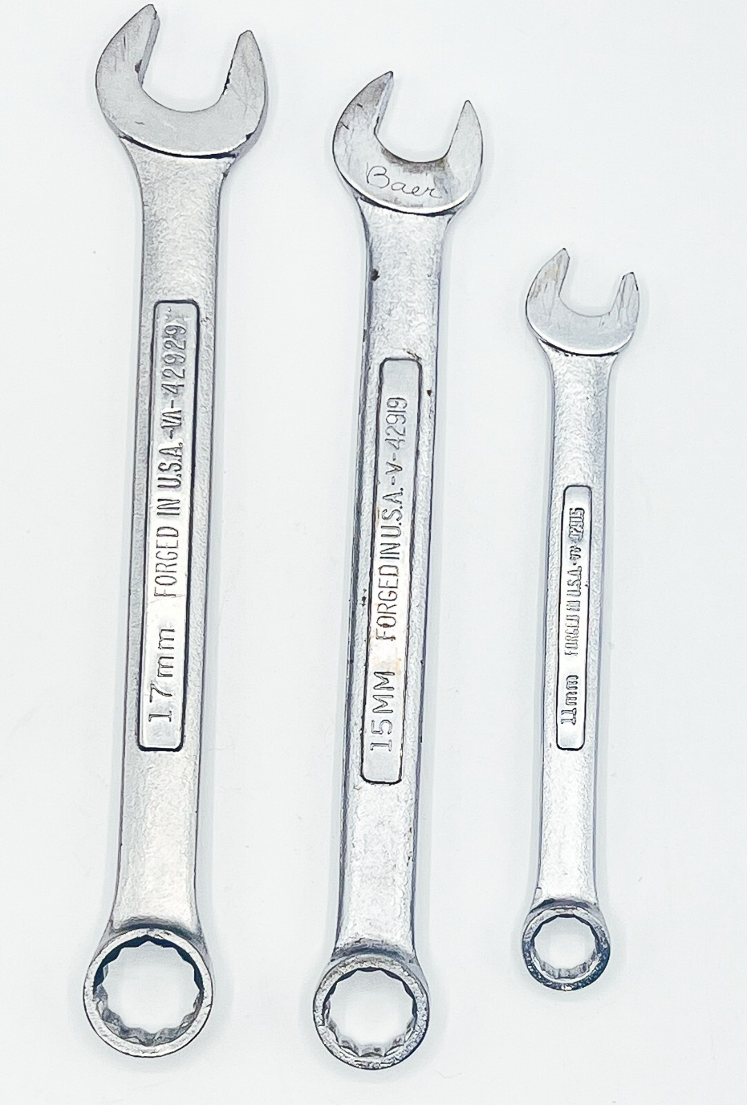 Craftsman 3-Pc 12-Point Metriic Combination Wrench Set – 11mm, 15mm, 17mm