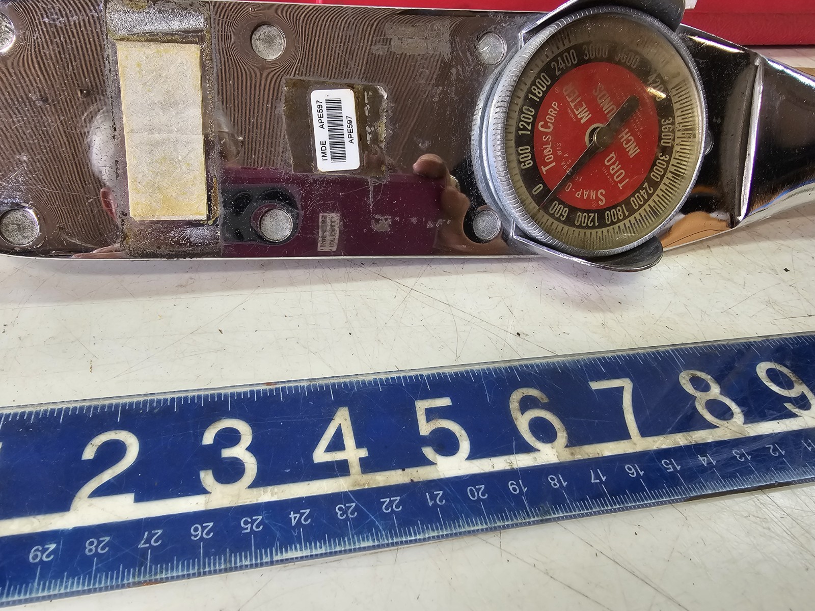 SNAP ON TORQUE METER WRENCH TORQOMETER 0 THRU 4200 TE353 S/N1034