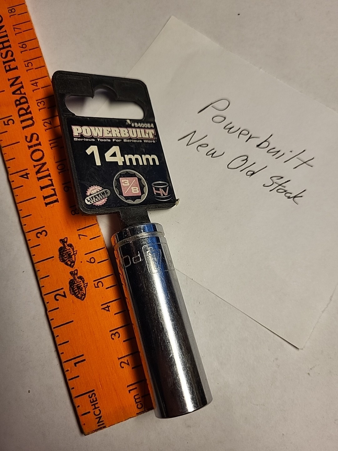 Powerbuilt 3/8 inch Drive Deep Socket – 14mm – 12pt – CR-V NOS #940064