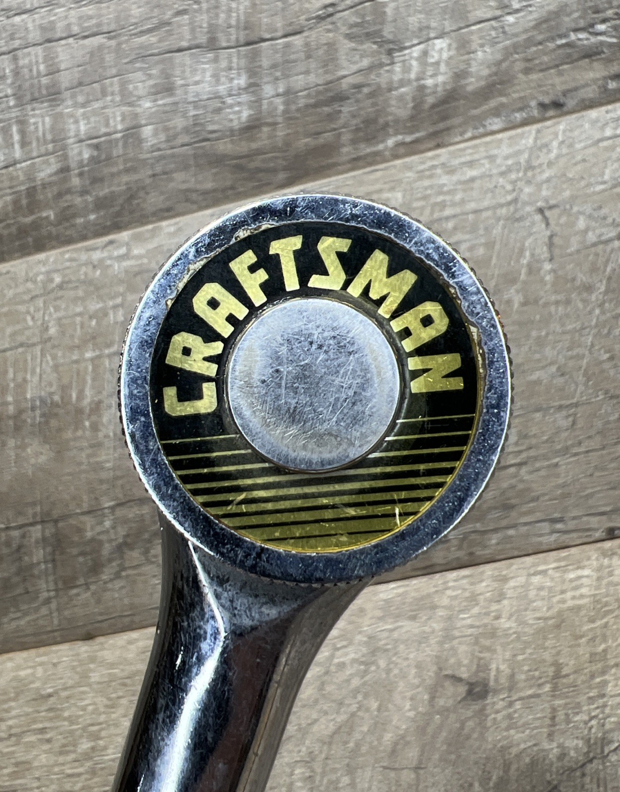 Vintage Craftsman 43773 EE 7 1/2″ Inch Drive Chrome Ratchet Thumb Wheel USA Made