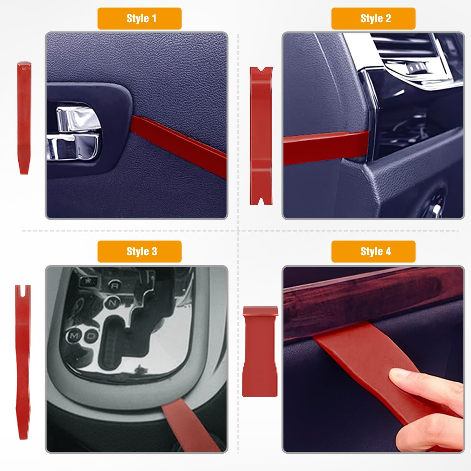 Auto Trim Removal Tool Kit 6PCS NoScratch Car Fastener Remover Set