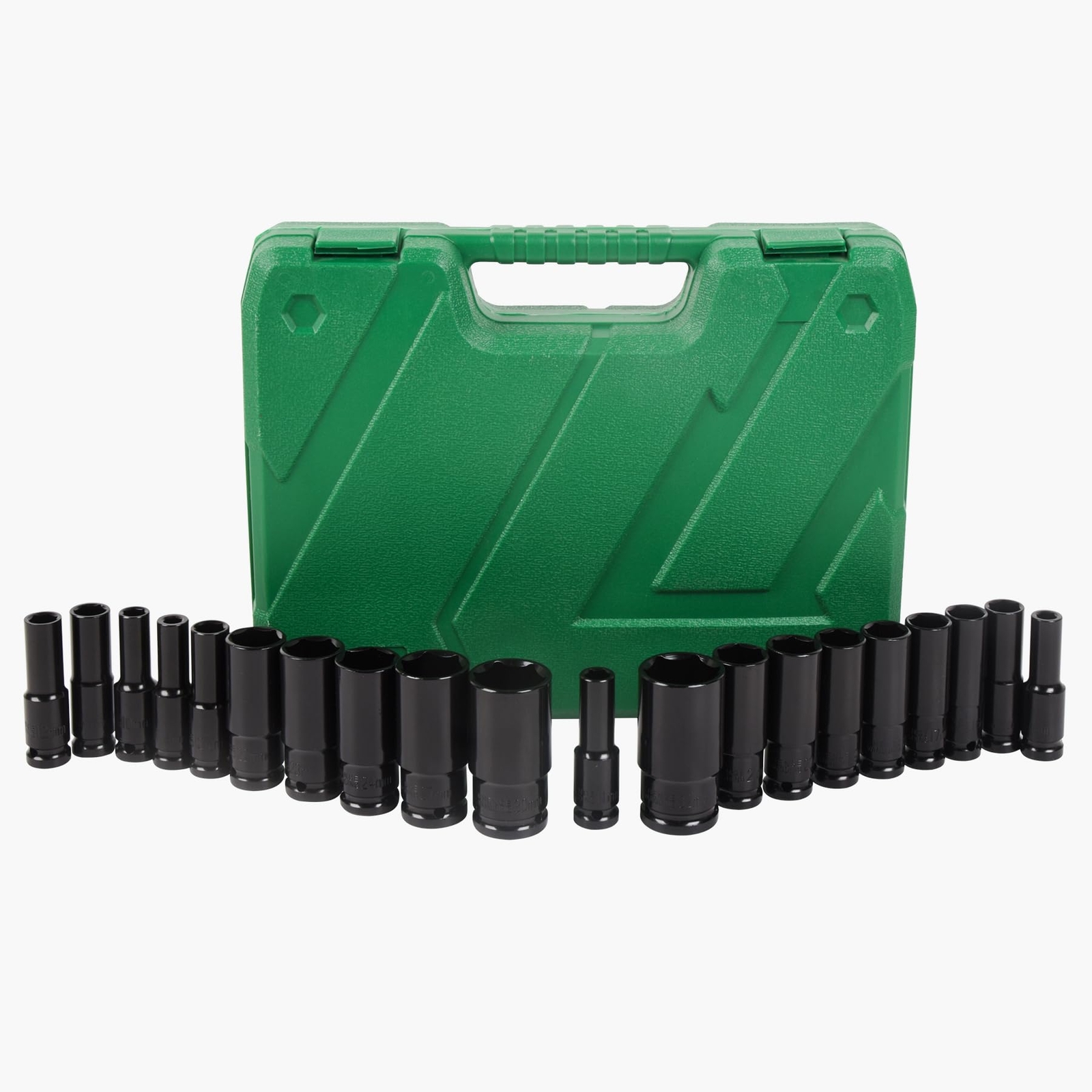 20Pcs 1/2″ Drive Impact Socket Set Standard Metric Sizes(8-32mmm) Tools Kit