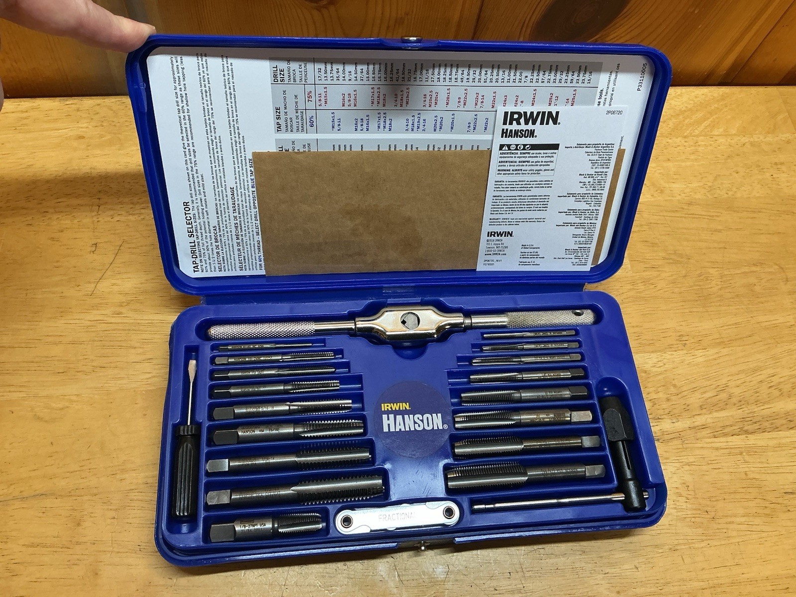 Irwin Hanson 24606 41 Pc. SAE Hex Tap & Die Set (#4-1/2”)