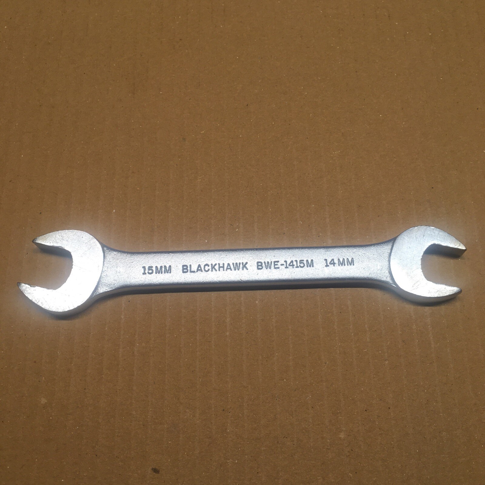 Used Blackhawk BWE-1415M Double Open End Wrench 14mm X 15mm USA MADE!