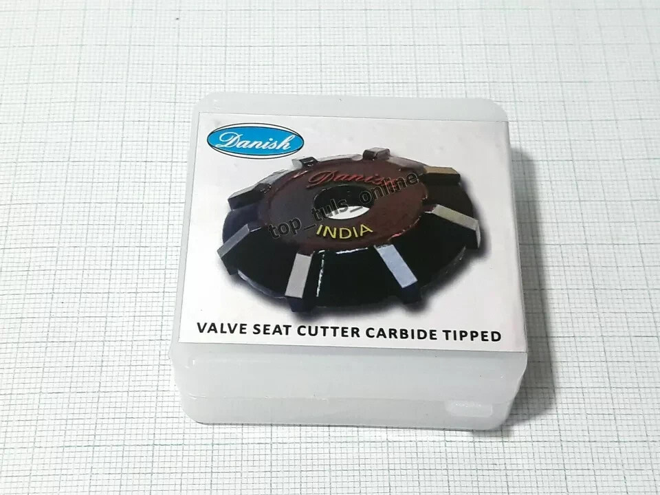 3x VALVE SEAT CUTTER CARBIDE TIPPED 34 mm 30-45-60 DEGREE