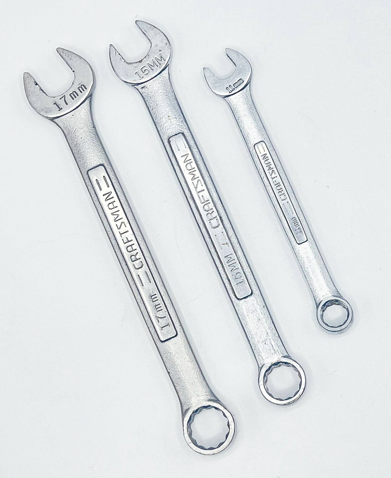 Craftsman 3-Pc 12-Point Metriic Combination Wrench Set – 11mm, 15mm, 17mm
