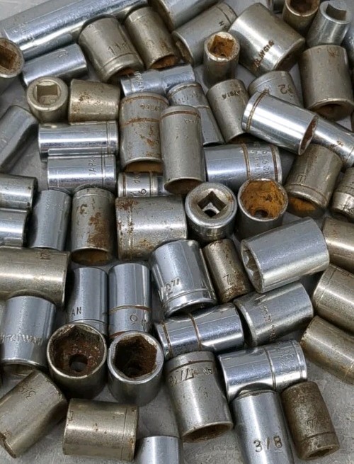 1/4 Drive Socket Lot SAE Metric 6pt 12pt Vintage Mixed Brands Heavy 2lb+